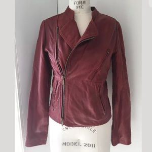 XS Converse Red Leather Jacket